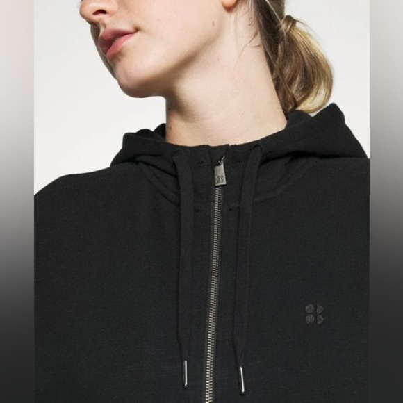 NWT Sweaty Betty Black Essentials Zip-Up Hoodie, XXL - Picture 2 of 7
